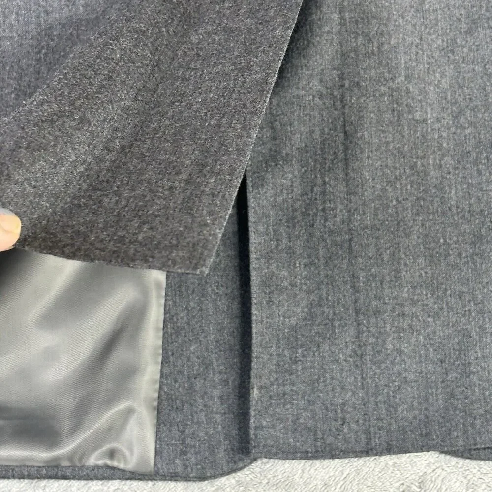 CHAPS Sport Coat Mens 42R Gray 100%‎ Wool Jacket 2 Button Fully Lined